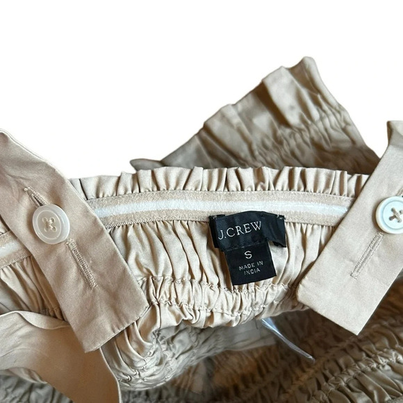 J. Crew Smocked Crop Tank Top Women’s Size Small NWT Tan Nude - Picture 10 of 13